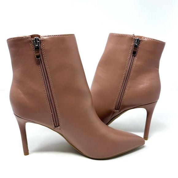 Nine West NWOT Womens Pink Farrah Pointed Toe Stiletto Booties size 7 7.5 - Picture 6 of 12